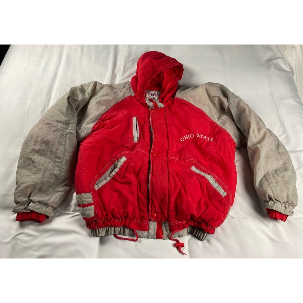 Genuine Stuff Ohio State Collegiate Hooded Puffer Jacket XL Brutus